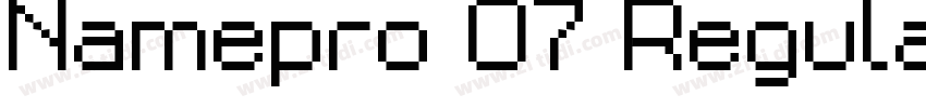 Namepro 07 Regular 9字体转换